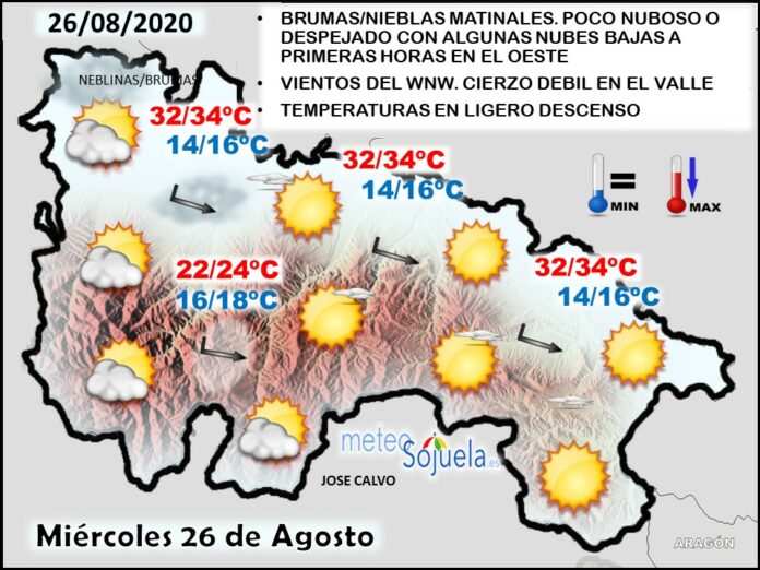 Mapa tiempo La Rioja. Meteosojuela Mapa tiempo La Rioja. Meteosojuela
