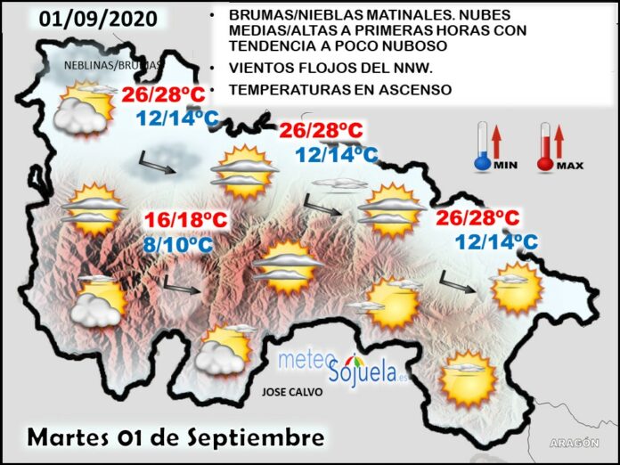 Mapa tiempo La Rioja. Meteosojuela Mapa tiempo La Rioja. Meteosojuela