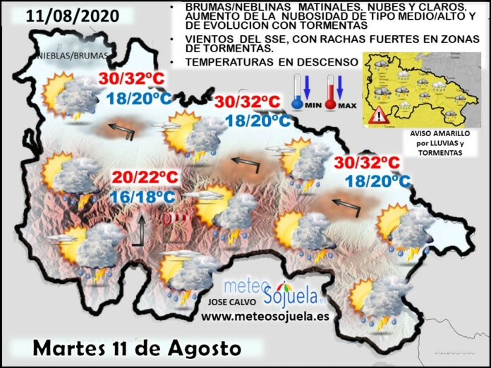 Mapa tiempo La Rioja. Meteosojuela Mapa tiempo La Rioja. Meteosojuela