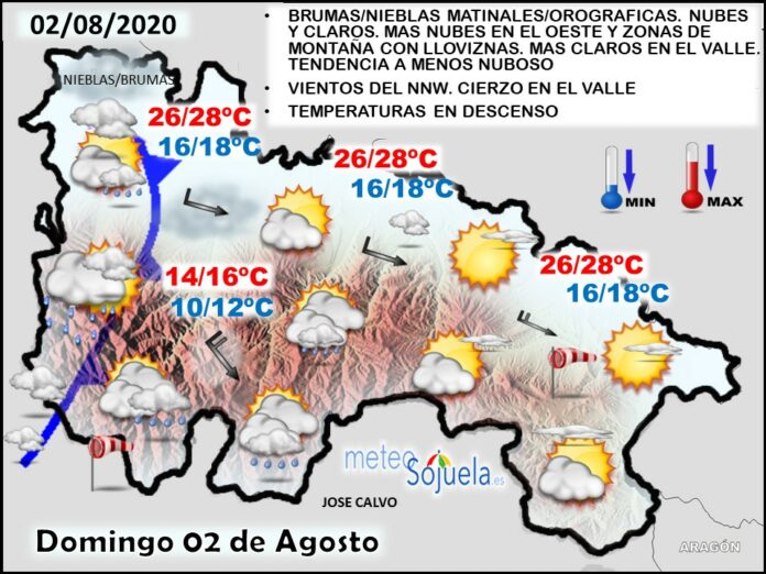 Mapa tiempo La Rioja. Meteosojuela Mapa tiempo La Rioja. Meteosojuela