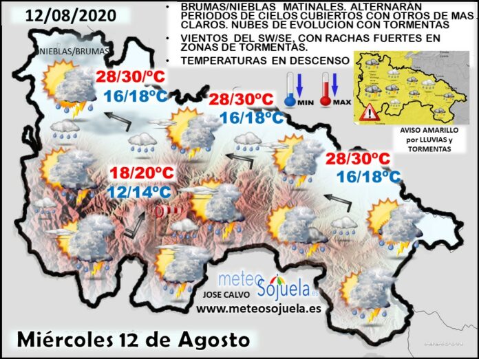 Mapa tiempo La Rioja. Meteosojuela Mapa tiempo La Rioja. Meteosojuela