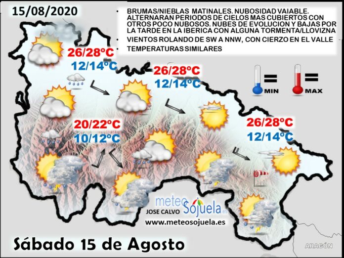Mapa tiempo La Rioja. Meteosojuela Mapa tiempo La Rioja. Meteosojuela