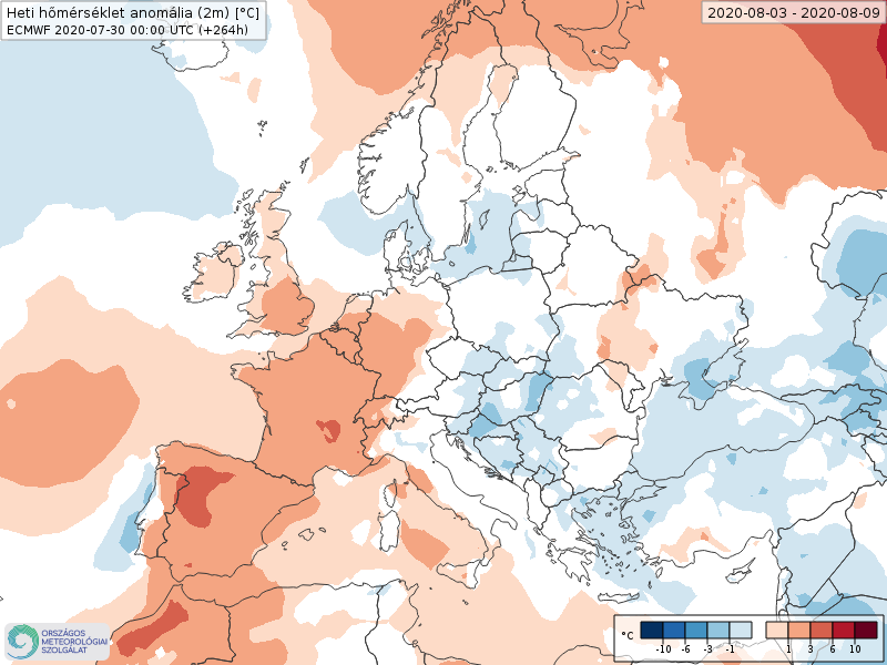 Modelos de Temperatura semanal Agosto ECMWF 1ª Semana . Meteosojuela La Rioja