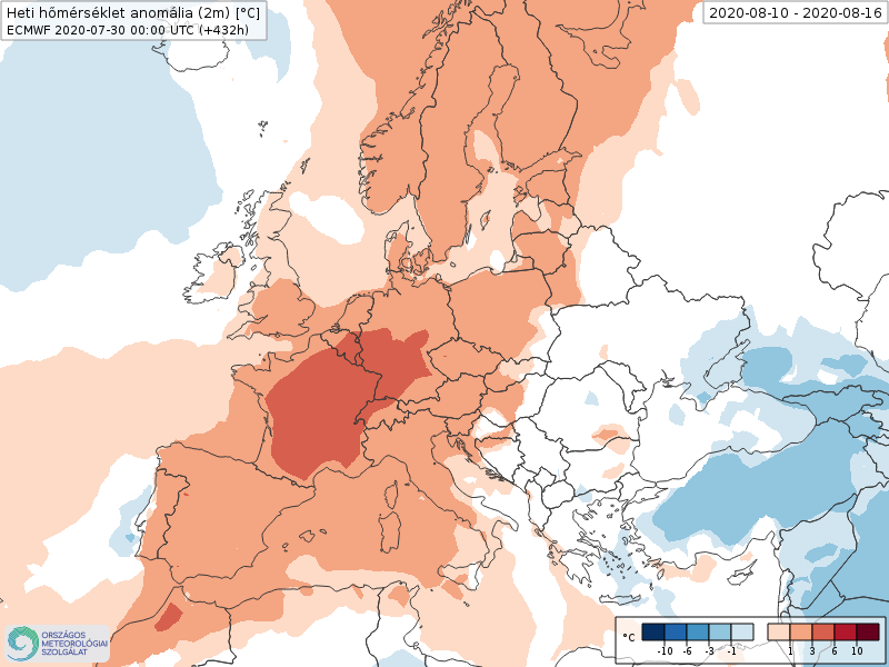 Modelos de Temperatura semanal Agosto ECMWF 2ª Semana . Meteosojuela La Rioja