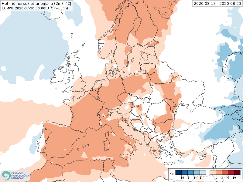 Modelos de Temperatura semanal Agosto ECMWF 3ª Semana . Meteosojuela La Rioja