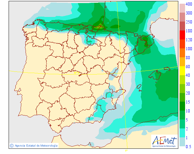 Precipitación Media según AEMET. 30 Meteosojuela La Rioja