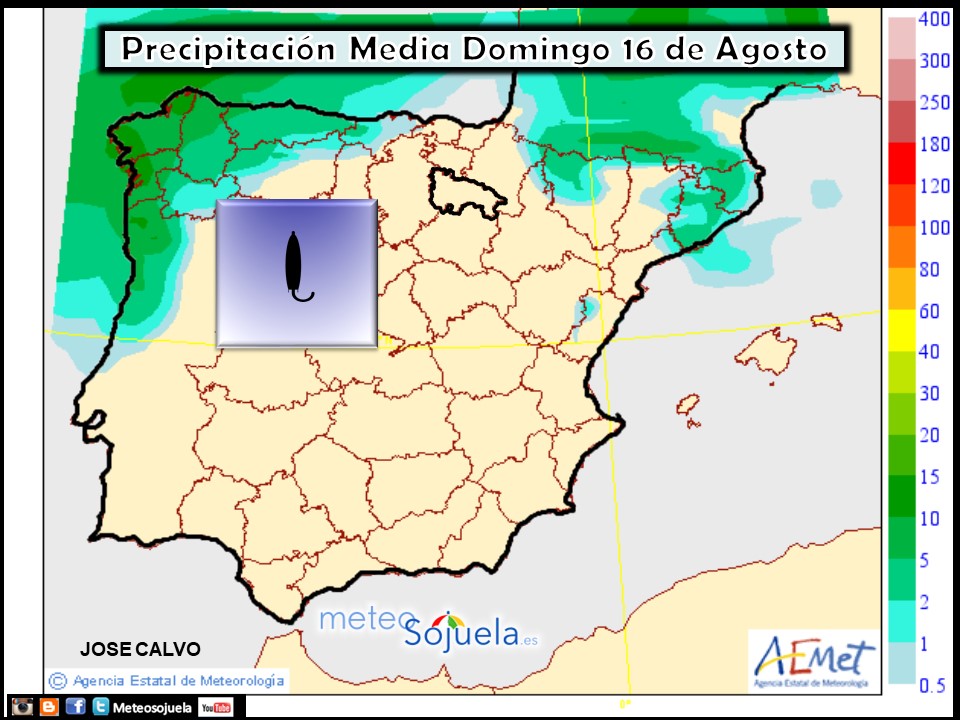 Precipitación Media según AEMET. Meteosojuela La Rioja