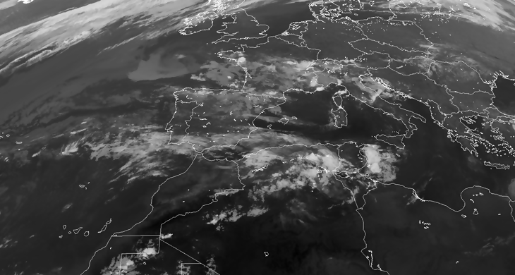 Animación Imágenes Satélite. Restos de la Borrasca ALPHA en el Cantábrico . Meteosojuela.es