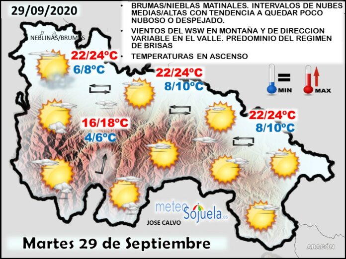 Mapa tiempo La Rioja. Meteosojuela Mapa tiempo La Rioja. Meteosojuela