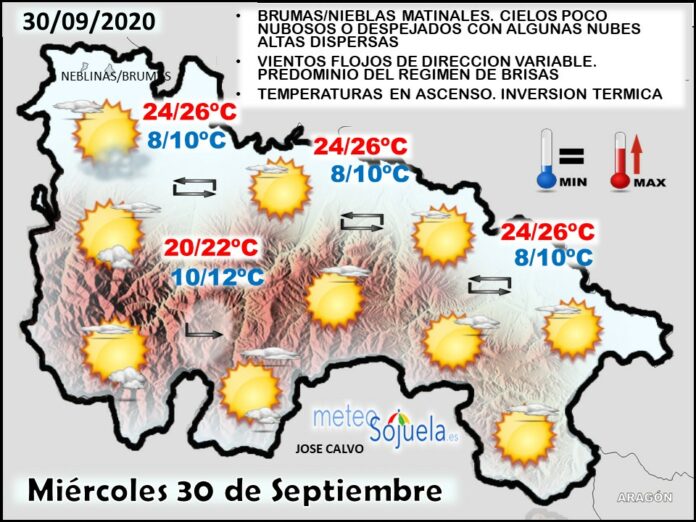 Mapa tiempo La Rioja. Meteosojuela Mapa tiempo La Rioja. Meteosojuela