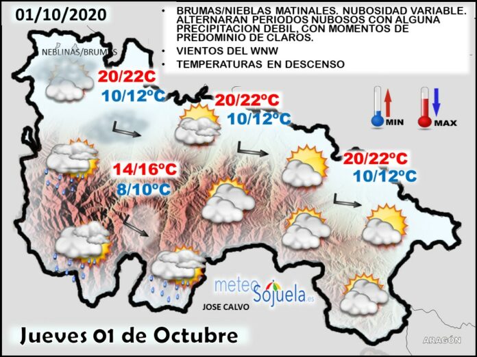 Mapa tiempo La Rioja. Meteosojuela Mapa tiempo La Rioja. Meteosojuela