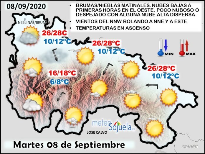 Mapa tiempo La Rioja. Meteosojuela Mapa tiempo La Rioja. Meteosojuela