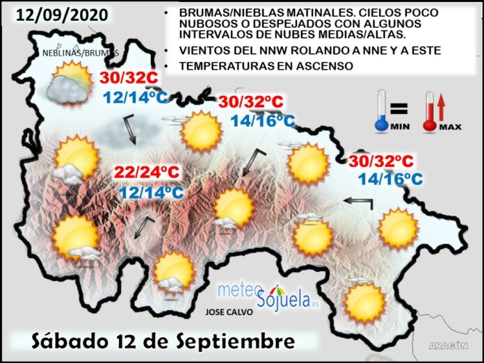 Mapa tiempo La Rioja. Meteosojuela Mapa tiempo La Rioja. Meteosojuela