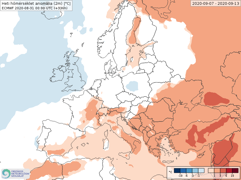 Modelos de Temperatura semanal Septiembre ECMWF 2ª Semana . Meteosojuela La Rioja