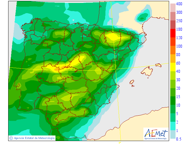 Precipitación Media según AEMET. 18 Meteosojuela La Rioja