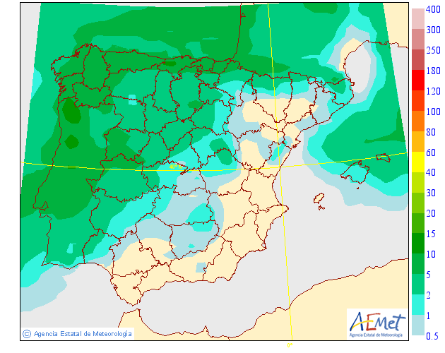 Precipitación Media según AEMET. 23 Meteosojuela La Rioja
