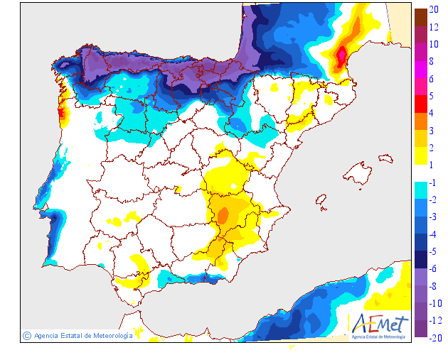 Variación de temperaturas máximas AEMET. 05 Meteosojuela