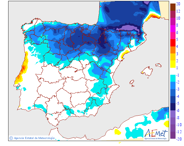 Variación de temperaturas máximas AEMET. 06 Meteosojuela