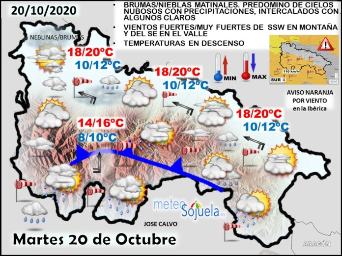 Mapa tiempo La Rioja. Meteosojuela Mapa tiempo La Rioja. Meteosojuela