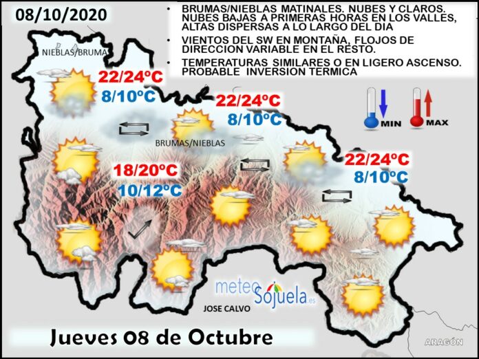 Mapa tiempo La Rioja. Meteosojuela Mapa tiempo La Rioja. Meteosojuela