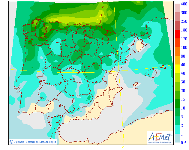 Precipitación Media según AEMET. 04 Meteosojuela La Rioja