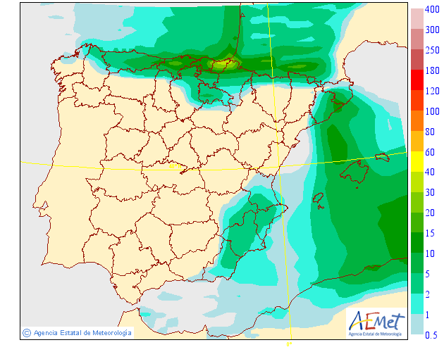 Precipitación Media según AEMET. 11 Meteosojuela La Rioja