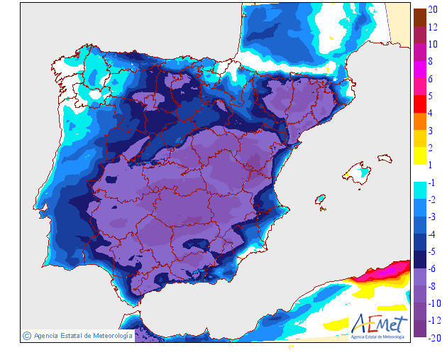 Variación de temperaturas máximas AEMET. 02 Meteosojuela