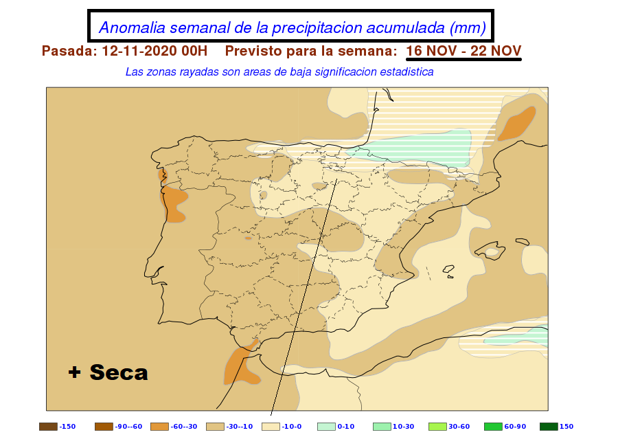 Anomalía de precipitación AEMET. Meteosojuela