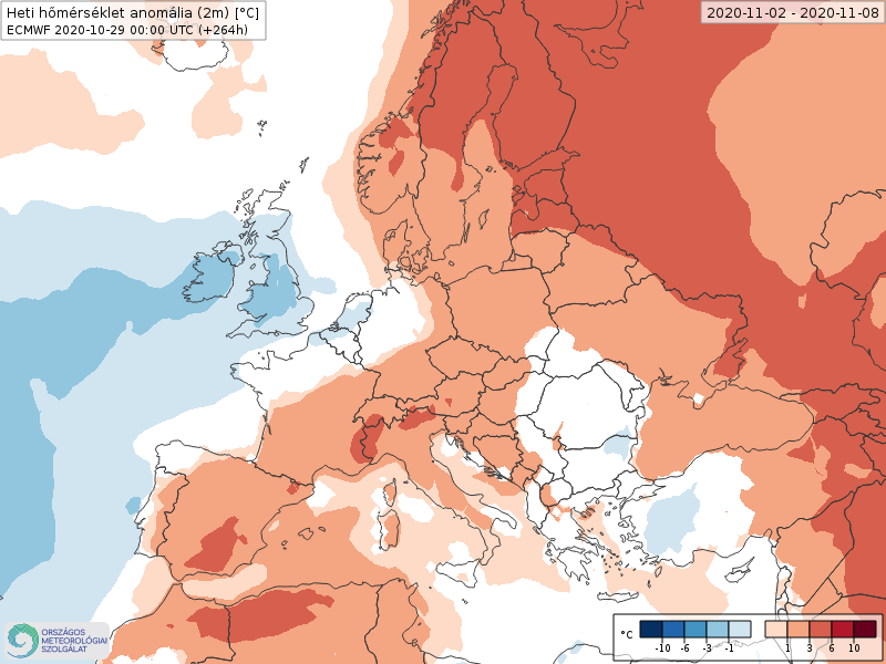 Modelos de Temperatura semanal Noviembre ECMWF 1ª Semana . Meteosojuela La Rioja