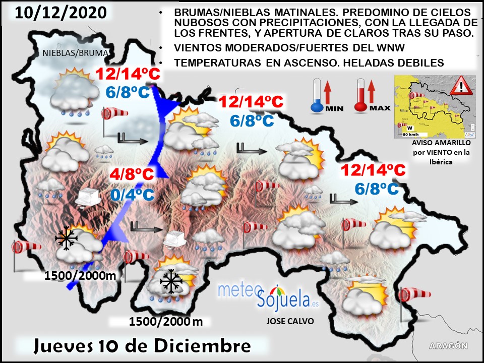 Mapa Tiempo La Rioja. Meteosojuela