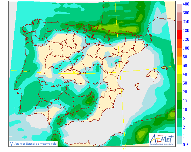 Precipitación Media según AEMET. 12 Meteosojuela La Rioja