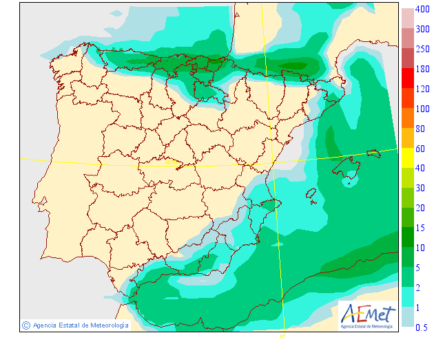 Precipitación Media según AEMET. 25 Meteosojuela La Rioja