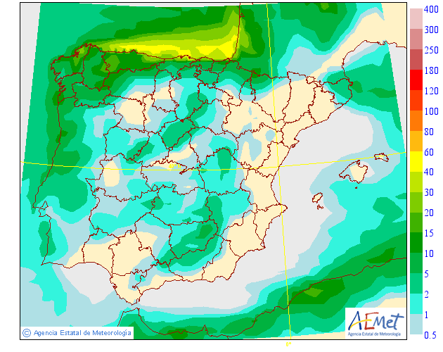 Precipitación Media según AEMET. 29 Meteosojuela La Rioja