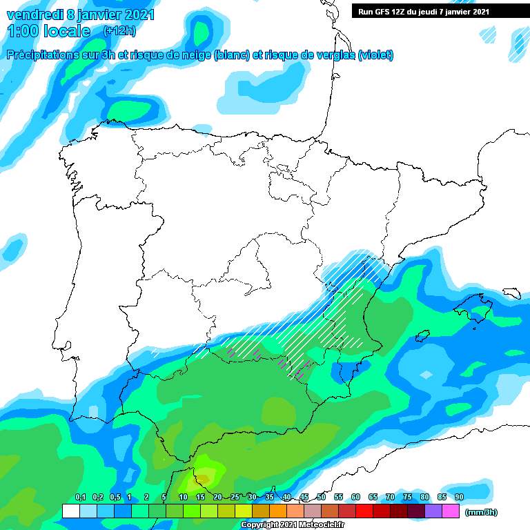 Animación Precipitación GFS. Meteosojuela La Rioja