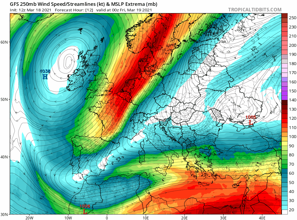 Animación Modelos de Altura de Geopotencial a 300hPa GFS Europa. Meteosojuela La Rioja