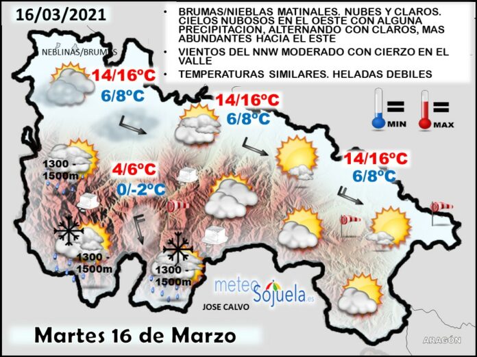 Mapa del tiempo en La Rioja. Meteosojuela Mapa del tiempo en La Rioja. Meteosojuela