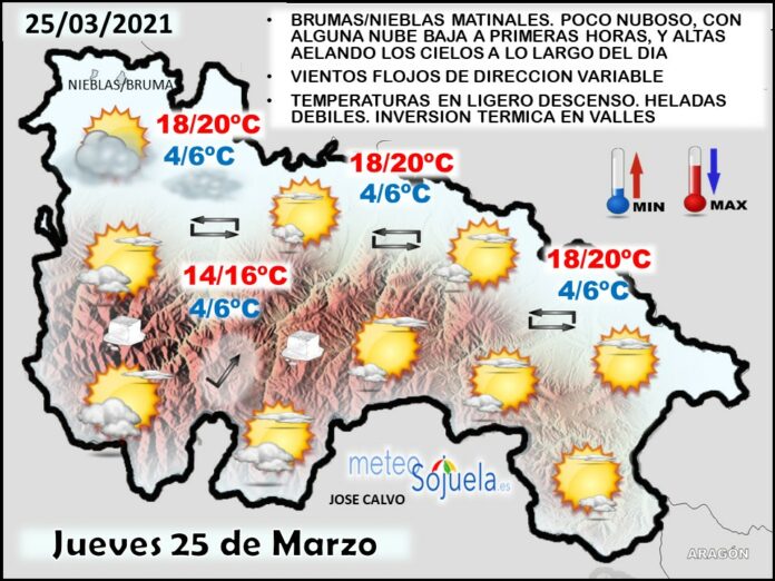 Mapa del tiempo en La Rioja. Meteosojuela Mapa del tiempo en La Rioja. Meteosojuela
