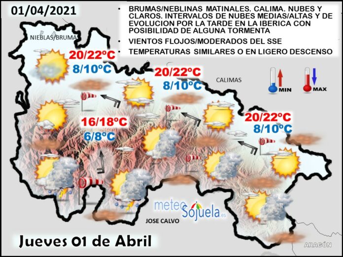Mapa del tiempo en La Rioja. Meteosojuela Mapa del tiempo en La Rioja. Meteosojuela