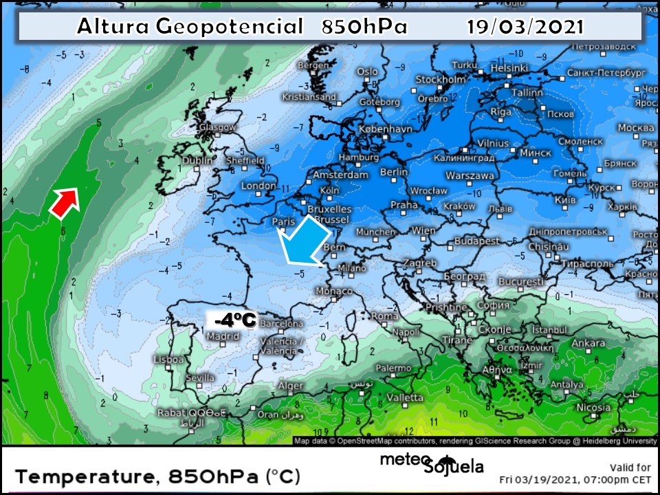 Modelos Altura Geopotencial 850 hPa.