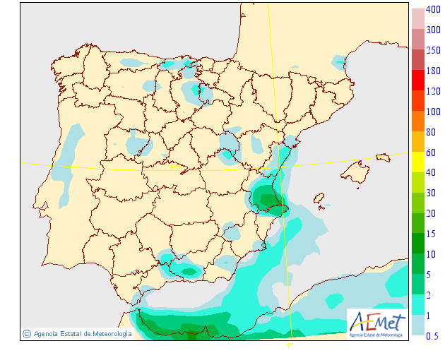 Precipitación Media según AEMET. 03 Meteosojuela La Rioja