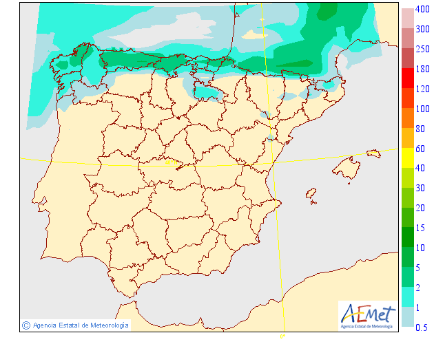 Precipitación Media según AEMET. 26 Meteosojuela La Rioja