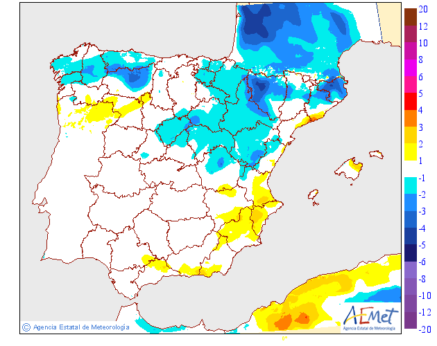 Variación de temperaturas máximas AEMET. 17 Meteosojuela
