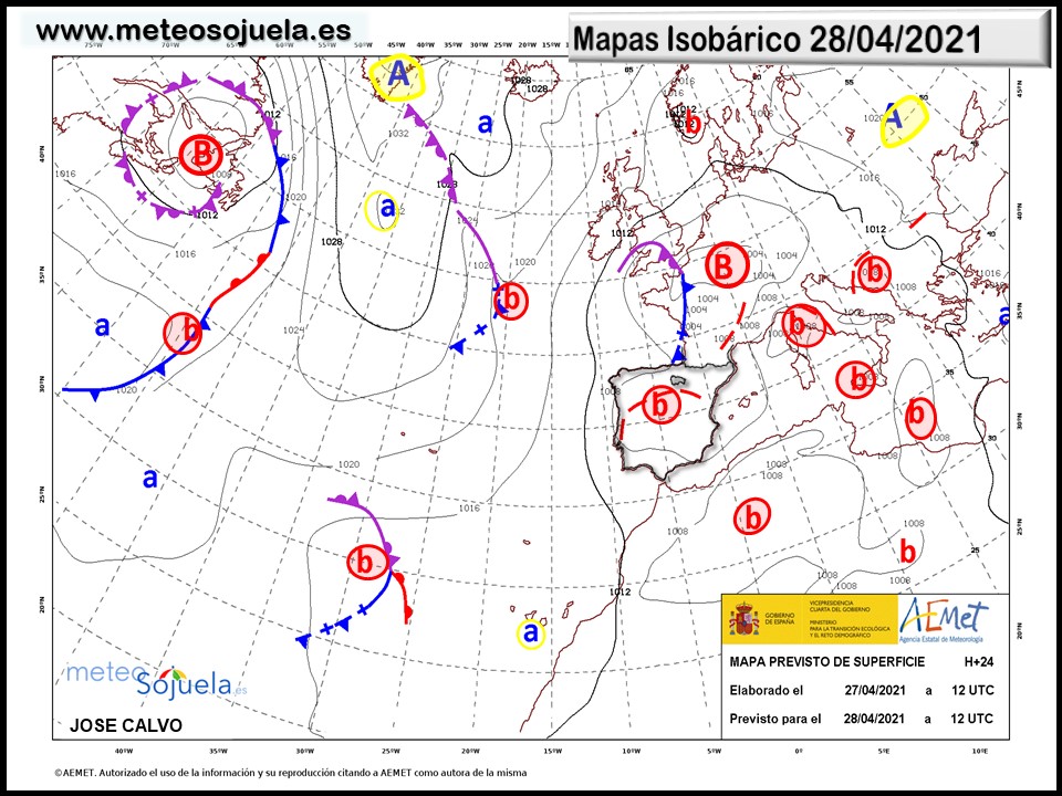 Mapa Isobárico La Rioja. Meteosojuela