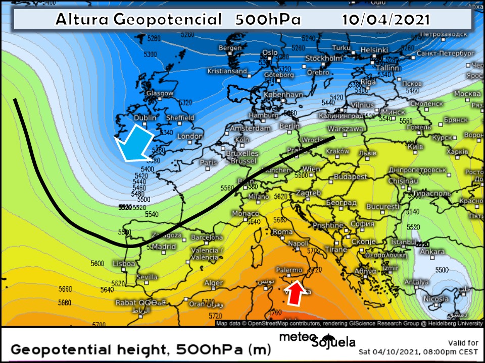 Modelos Altura Geopotencial 500 hPa. Meteosojuela
