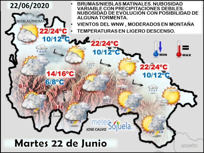 Mapa del tiempo en La Rioja. Meteosojuela Mapa del tiempo en La Rioja. Meteosojuela