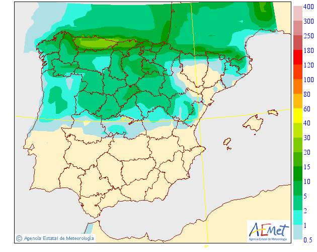 Precipitación Media según AEMET. 22 Meteosojuela La Rioja