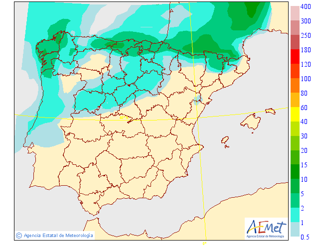 Precipitación Media según AEMET. 06 Meteosojuela La Rioja