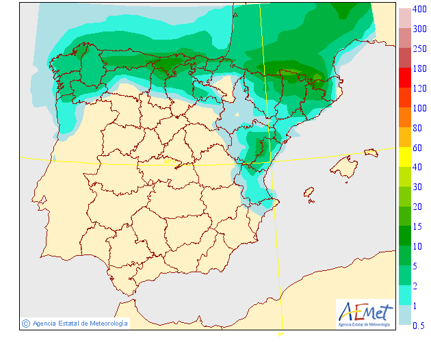 Precipitación Media según AEMET. 07 Meteosojuela La Rioja