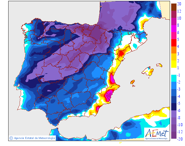 Variación de temperaturas máximas AEMET. 06 Meteosojuela
