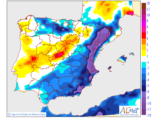 Variación de temperaturas máximas AEMET. 07.Meteosojuela
